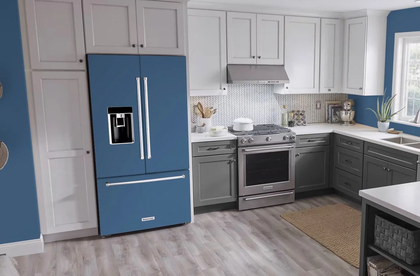 Azure Tide SW 9684 Color-Match Refrigerator Wrap